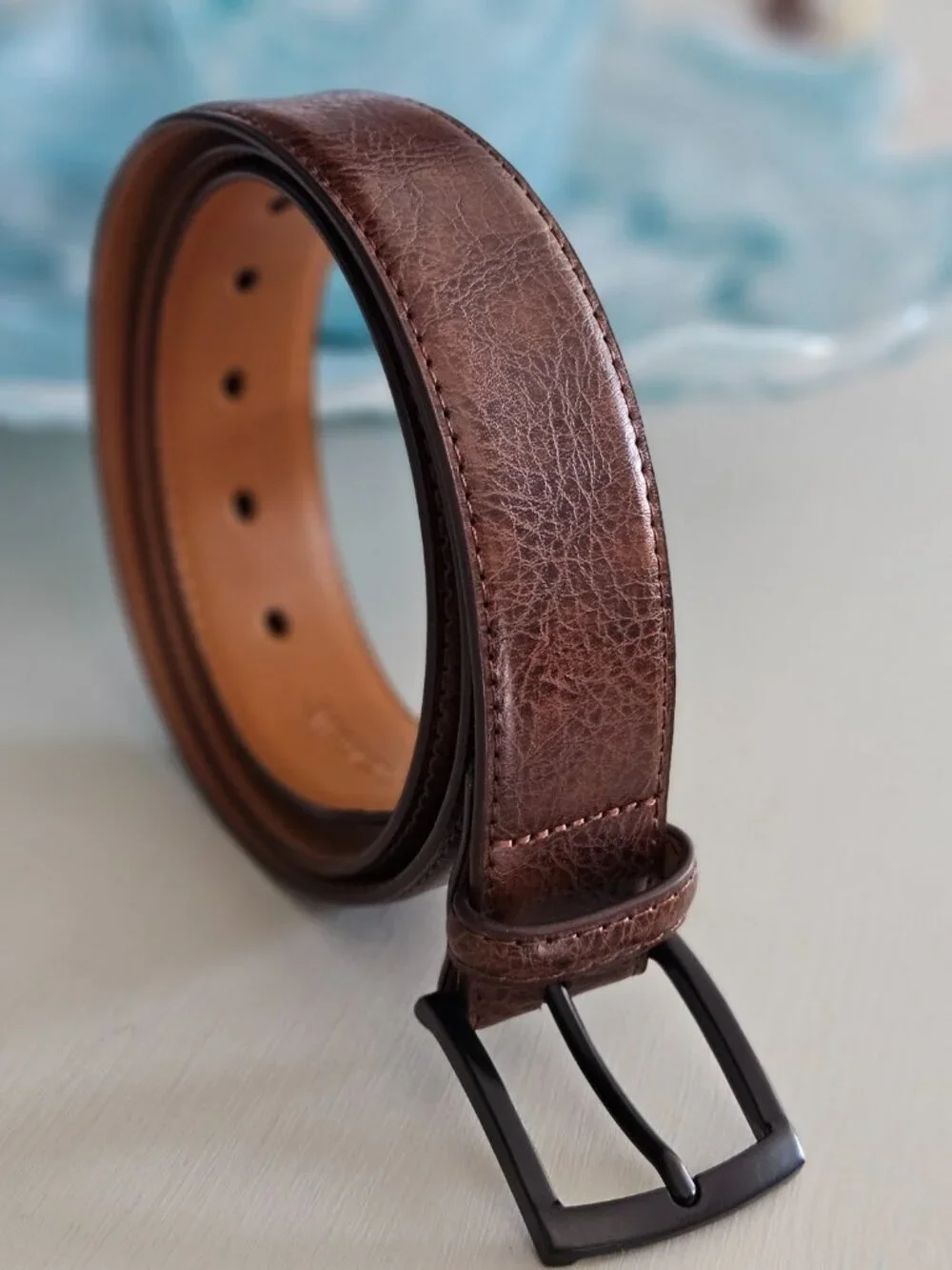 KERMISANT Men Business Leather Belt Classic design size 40/120